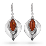 Серьги с янтарем Серьги с янтарем